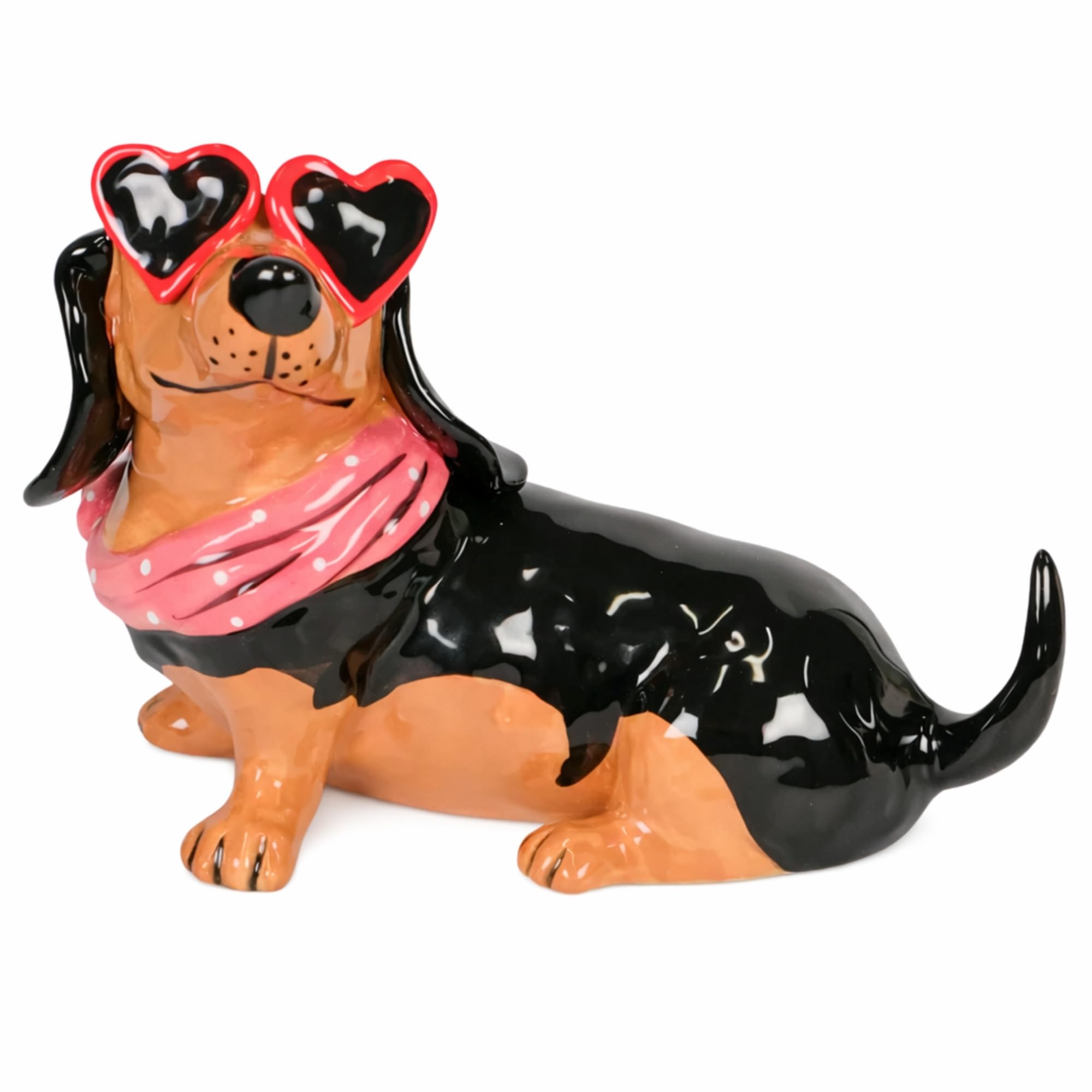 Blue Sky Clayworks Ceramic Hall Dachshund Valentines Dog Figure 23193