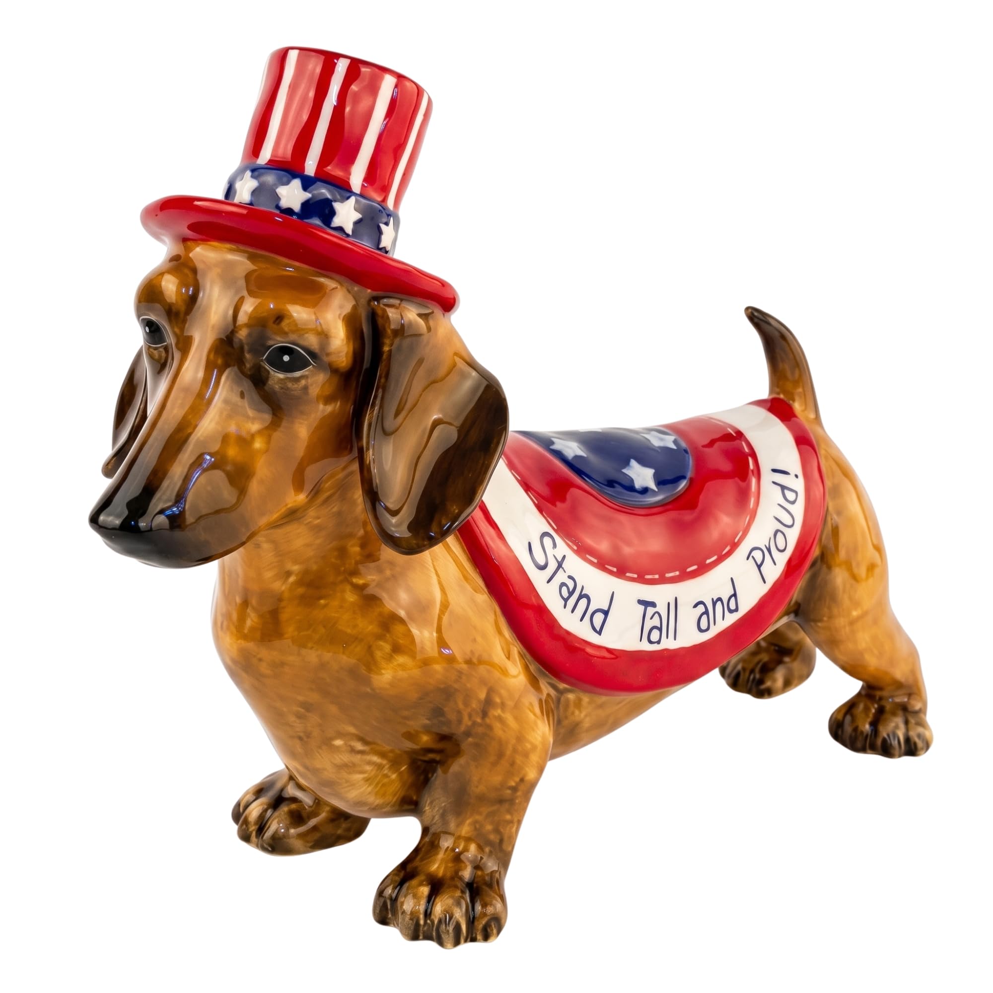 Blue Sky Clayworks Stand Tall Dachshund Figurine, 9-inch Length