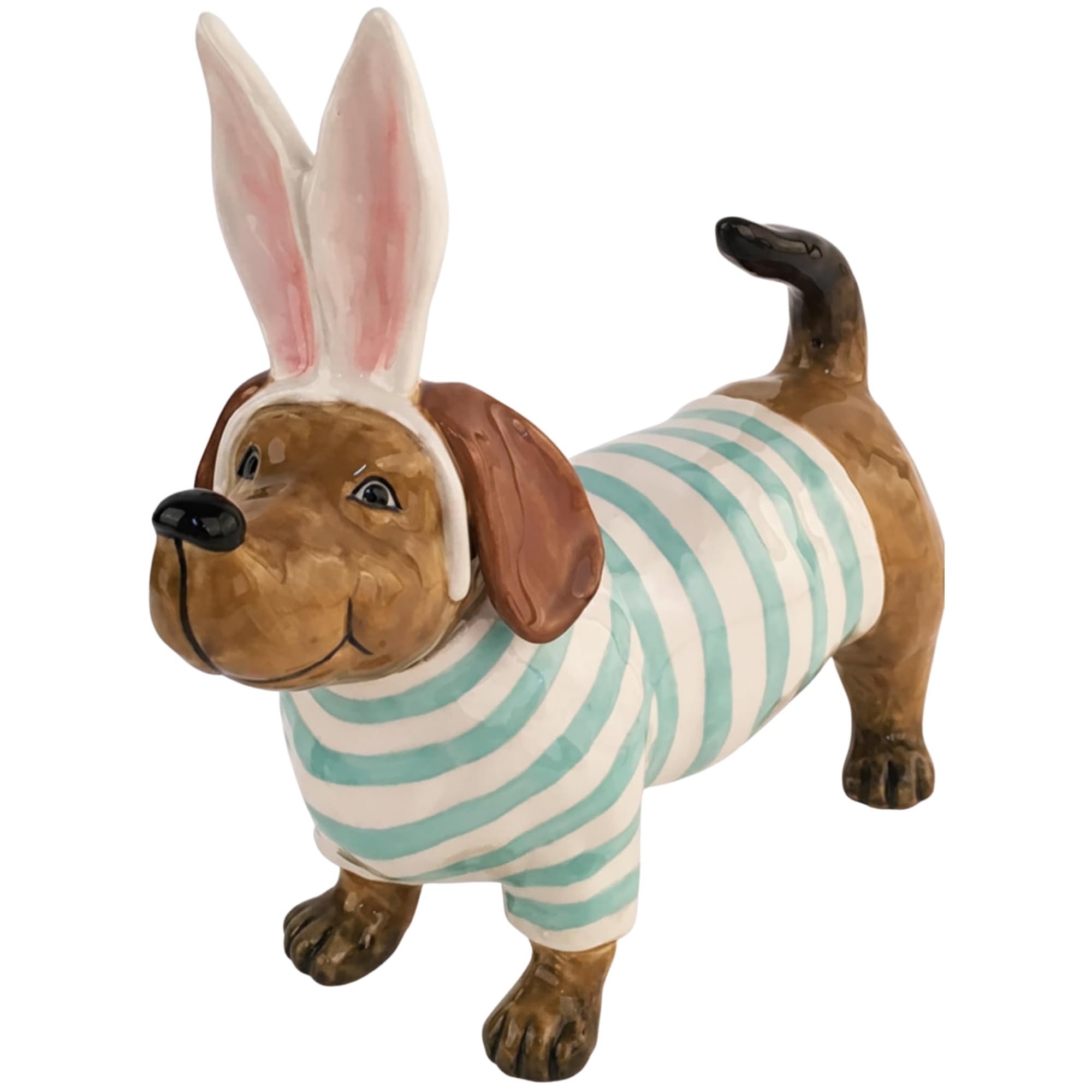 Blue Sky Clayworks Easter Dachshund Figurine, 9.5" L x 3.25" W x 8.5" H