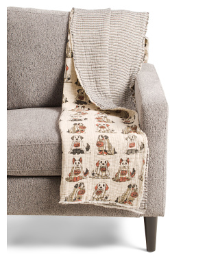 Halloween Dogs Ghost Costume Throw
