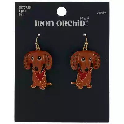 Dachshund Rhinestone Earrings