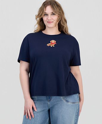 Trendy Plus Size Dachshund Bow Graphic T-Shirt