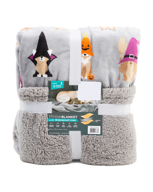 60x70 Halloween Dogs Waterproof Lining Pet Throw