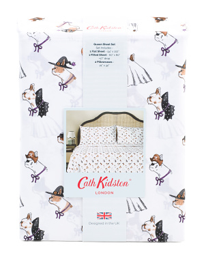 200tc Cotton Spooky Dogs Printed Sheet Set