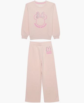 Girls' 4-16 Minnie Mouse Long-Sleeve Sweatshirt and Pants, 2-Piece Set