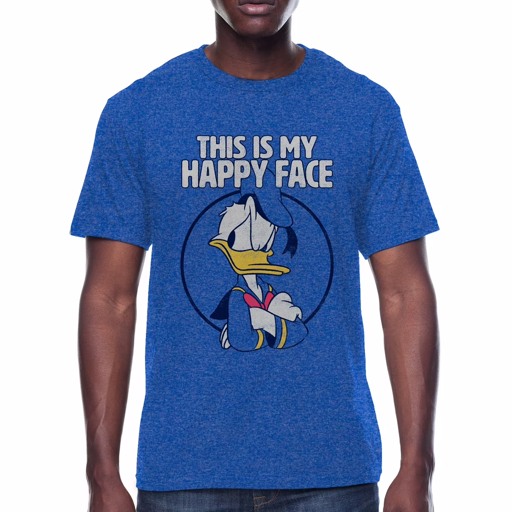 , Mens Graphic Tee, Donald Happy Face, Sizes S-3XL
